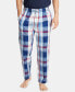 ფოტო #1 პროდუქტის Men's Cotton Plaid Pajama Pants