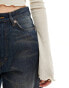 Фото #4 товара Weekday Unisex Astro loose fit wide leg jeans in Marsh blue