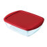 Фото #2 товара Прямоугольная коробочка для завтрака с крышкой Pyrex Cook & Store Прямоугольный 2,5 L Красный Cтекло (5 штук)