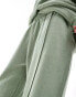 ASOS DESIGN Heavy weight straight leg jogger with pintuck in washed sage green