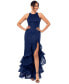 Women's Sequined Lace Ruffle-Hem Gown