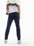 Фото #3 товара ASOS DESIGN cigarette chinos with pleats in navy