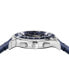 ფოტო #2 პროდუქტის Salvatore Men's 1927 Swiss Chronograph Blue Leather Strap Watch 42mm