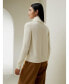 ფოტო #3 პროდუქტის Women's Turtleneck Sweater with Rib Hemline for Women