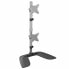Фото #2 товара StarTech.com Vertical Dual Monitor Stand - Ergonomic Desktop Stacked Two Monitor Stand up to 27" VESA Mount Displays - Free Standing Universal Monitor Mount - Height Adjustable - Silver - Freestanding - 16 kg - 33 cm (13") - 68.6 cm (27") - 100 x 100 mm - Black - Silv