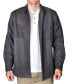 Фото #1 товара Men's Spread-Collar Ribbed Fleece-Lined Shirt-Jacket