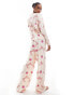 Фото #4 товара ASOS DESIGN Tall bow and fruit long sleeve top & trouser pyjama set in pink