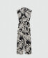 Фото #2 товара Women's Bow Detail Printed Jumpsuit