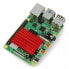 Фото #2 товара Heatsink 40x30x5mm for Raspberry Pi 4 with thermoconductive tape - red