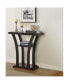 Gray Finish Transitional Console Table with Open Storage Shelf