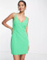 Фото #4 товара Extro & Vert structured bodycon dress in bold green