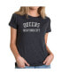 ფოტო #1 პროდუქტის Women's Premium Word Art T-Shirt - Popular Queens Neighborhoods