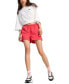 Фото #3 товара Women's Classic A-Line Woven Shorts