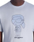 ფოტო #3 პროდუქტის Men's Slim Fit Short-Sleeve Large Karl Character Graphic T-Shirt