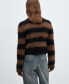 ფოტო #2 პროდუქტის Women's Faux Fur Knit Sweater