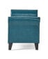 Hayes Contemporary Upholstered Storage Ottoman Bench with Rolled Arms