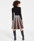 ფოტო #2 პროდუქტის Women's Long Sleeve Ribbed Knit Sweater Dress