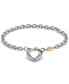 ფოტო #2 პროდუქტის Silver-Tone Knot Heart Bracelet