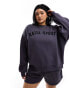 Фото #1 товара Kaiia Plus logo sweatshirt co-ord in dark grey