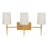 Wall Lamp 58 x 20 x 31,5 cm Synthetic Fabric Golden Metal Modern