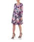 Фото #3 товара Women's Floral Long Sleeve Knee Length Dress