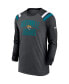 Фото #3 товара Men's Heathered Charcoal, Black Jacksonville Jaguars Tri-Blend Raglan Athletic Long Sleeve Fashion T-shirt