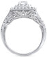 Diamond Square Halo Engagement Ring (1 ct. t.w.) in 14k White Gold