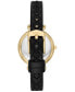 Barbie x Limited Edition Three-hand Quartz Black Litehide Leather Watch 28mm and Interchangeable Strap Set, 28mm