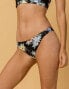 O'Neill 243730 Womens Dahlia Printed Cheeky Bikini Bottom Swimwear Black Size XL