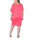 Plus Size Loose Fit V-Neck T Shirt Dress