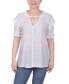 ფოტო #1 პროდუქტის Women's Short Ruffled Sleeve Blouse