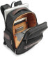 Фото #2 товара Мужской городской рюкзак черный с карманом Samsonite Kombi 4 Square Backpack with Smart Sleeve, Black/Brown, 15.75 x 9 x 5.5-Inch