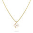 Charming gold plated necklace with synthetic pearls TJ-0512-N-45