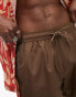 Topman swim shorts in brown