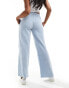 Karl Kani small signature wide leg corduroy trousers in light blue