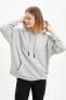 Фото #1 товара Relax Fit Kanguru Cepli Uzun Kollu Sweatshirt