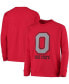 ფოტო #2 პროდუქტის Big Boys Scarlet Ohio State Buckeyes Lockup Long Sleeve T-shirt