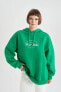 Фото #1 товара Oversize Fit Kapüşonlu Kalın Sweatshirt B4063ax23au