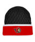 Фото #1 товара Men's Red, Black Ottawa Senators Iconic Striped Cuffed Knit Hat