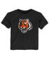 ფოტო #1 პროდუქტის Toddler Boys and Girls Black Cincinnati Bengals Primary Logo T-shirt