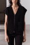 Oversize jacquard knit vest