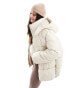 Vero Moda luxe oversized puffer coat in cream