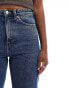 Фото #5 товара Monki Zami high waist straight leg jeans in mid blue