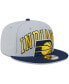 Фото #3 товара Men's Gray, Navy Indiana Pacers Tip-Off Two-Tone 9FIFTY Snapback Hat
