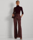 ფოტო #4 პროდუქტის Women's Paisley Satin Charmeuse Wide-Leg Pants