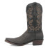 Dingo The Duke Embroidered Lizard Print Snip Toe Cowboy Mens Black Casual Boots