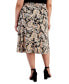 Фото #2 товара Plus Size Paisley-Print Pull-On Midi Skirt