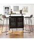 Фото #6 товара 4-Tier Liquor Bar Table with 6 Glass Holders and Metal Footrest