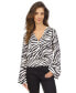 Фото #1 товара Women's Printed Smocked Kimono Top