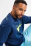 Фото #2 товара Толстовка мужская Nike Air Sportswear Clup Голубая Стандартного кроя